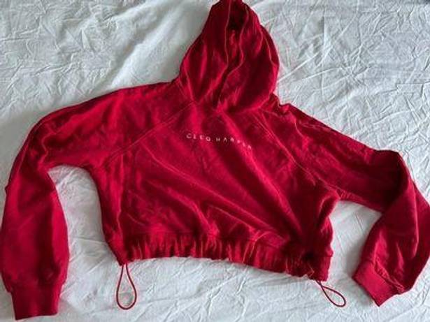 Harper Cleo  Red Cropped Hoodie