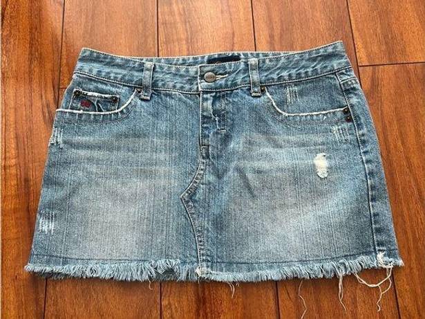 Aeropostale  Vintage Y2K 2000's Low Rise Denim Mini Skirt