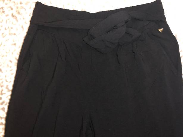 Guess Wide Leg Tie Waist Pant Black Medium