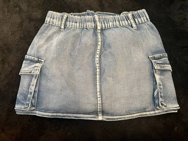 Cargo Denim Skirt