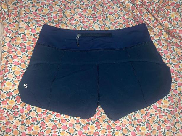 Lululemon Navy Speed Up Shorts 2.5”