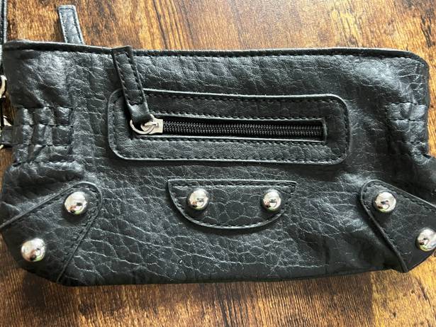 Chateau | studded faux leather wristlet