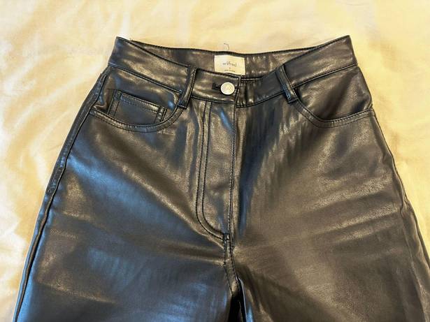 Aritzia Wilfred Faux Leather Black Pants Great Condition For A Night Out