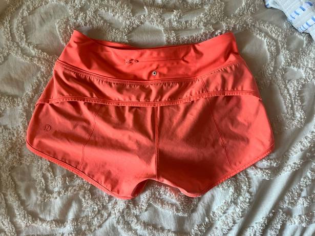 Lululemon Neon Orange Shorts