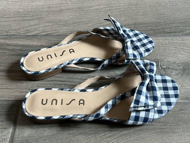 Unisa  gingham bow sandal