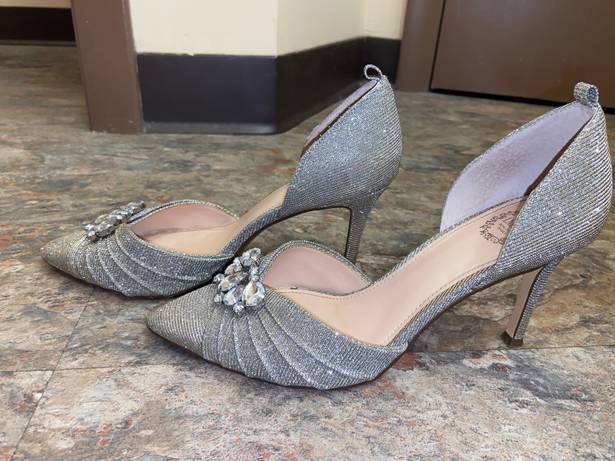 I. Miller Silver Sparkly High Heels