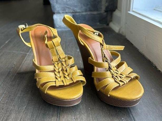 sbicca Yellow Wedges