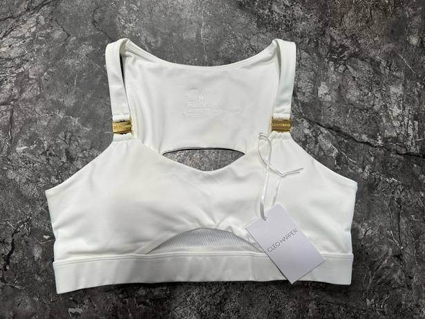 Harper cleo  White Open Back Sports Bra