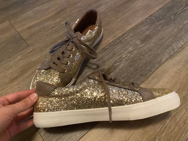 Not Rated Gold Glitter  Sneakers - Size 10