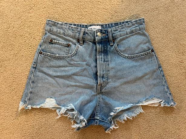 ZARA Distressed Denim Shorts