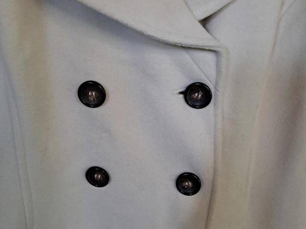 Chadwick's  White‎ Double Breasted Wool Blend Coat Size 14