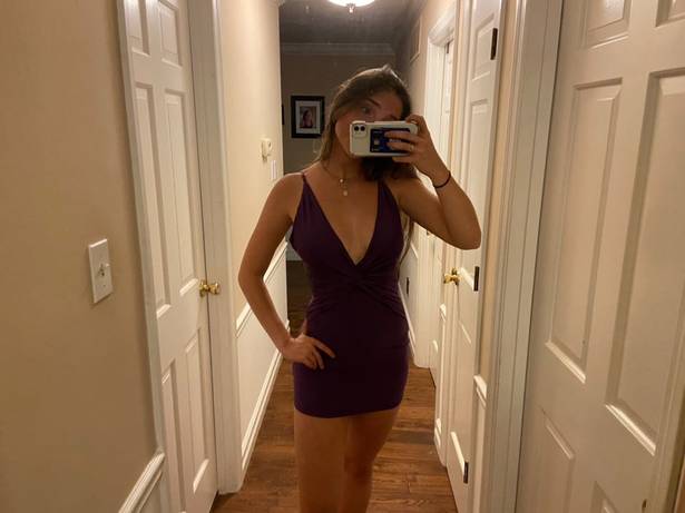 superdown Gorgeous Purple Silky Mini Dress