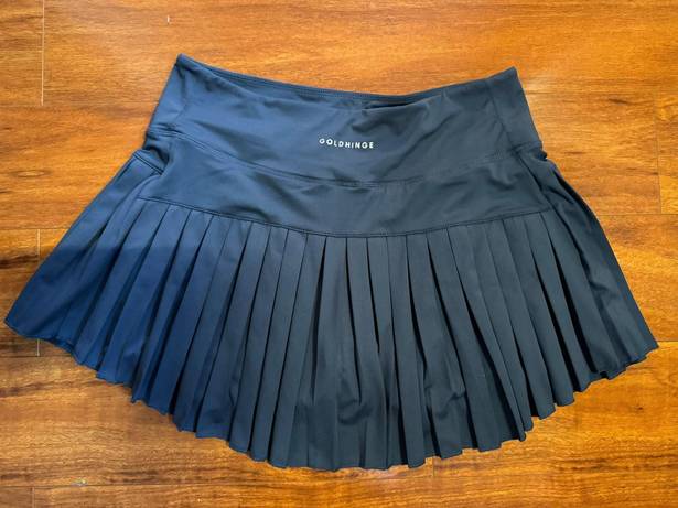 Gold Hinge Pleated Tennis Skirt