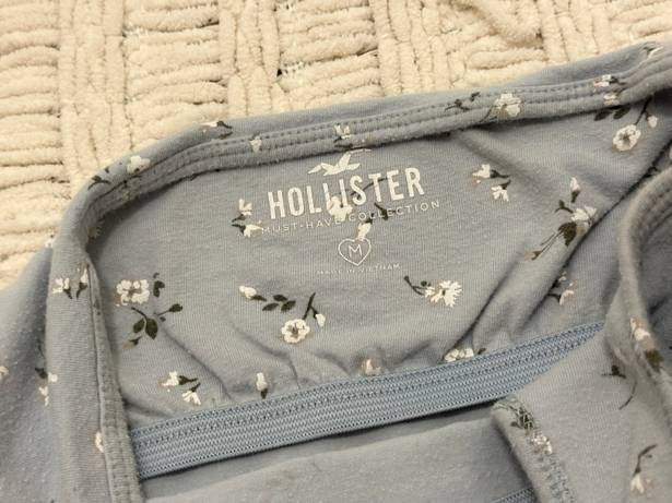 Hollister Blue Floral Halter Top