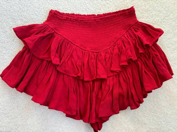 Rock n rags Red  Flowy Skirt