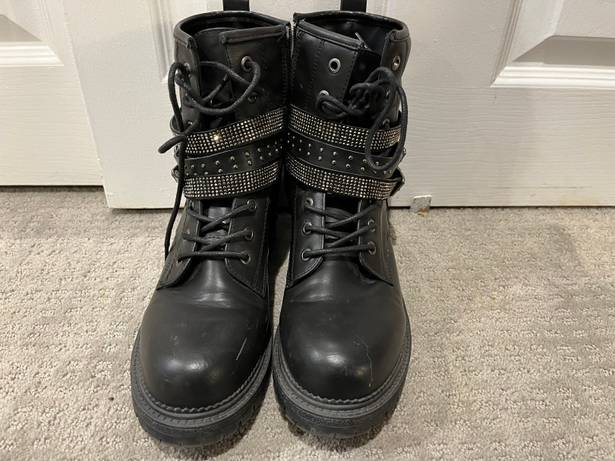 Rock And Candy Black Combat Boots 