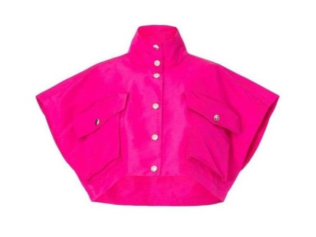 LaQuan Smith Barbie movie sz small pink  utility cropped vest boxy crop top