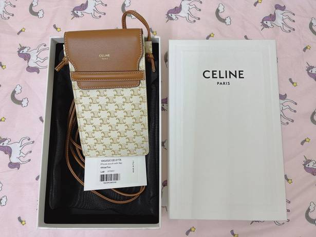 CELINE PHONE POUCH WITH FLAP