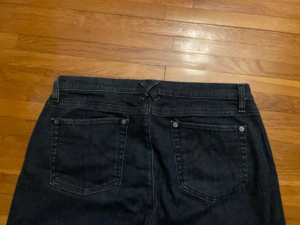 DKNY Jeans Dark Blue Mid Rise Boyfriend Cut Cotton Jeans, size 10