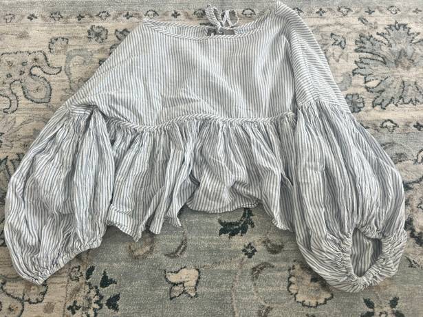 Free People linen baby doll top