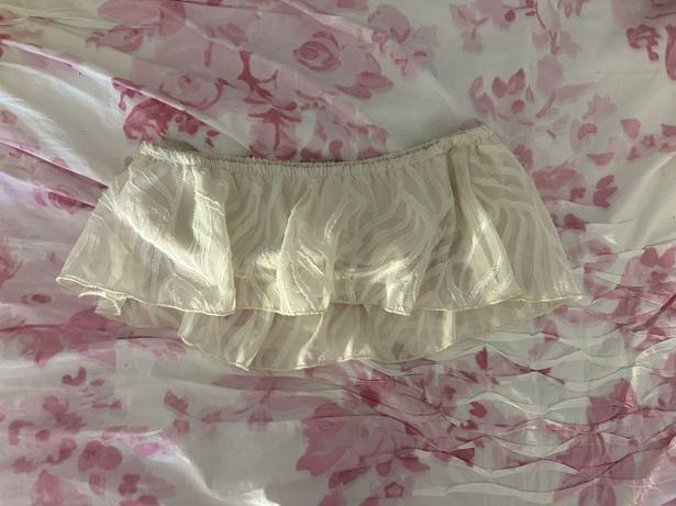 Cream Ruffle Set White Size XS