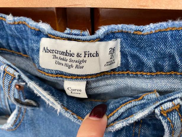 Abercrombie & Fitch Ankle Straight Ultra High Rise