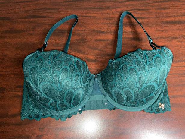 Savage X Fenty Dark Green Lace Bra