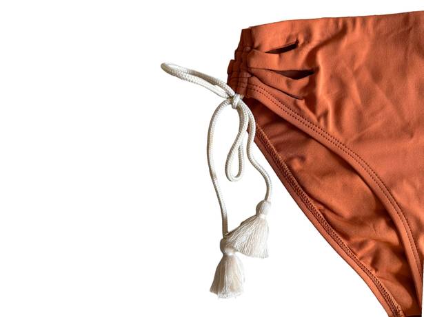 Robin Piccone Abi Burnt Orange Ecru Bikini Bottom