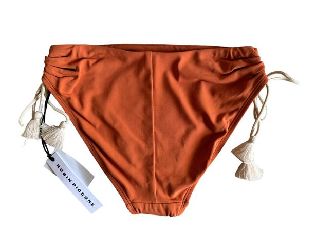 Robin Piccone Abi Burnt Orange Ecru Bikini Bottom