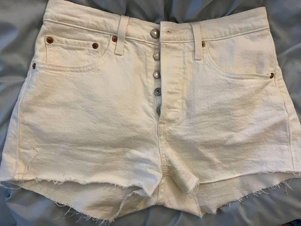 Levi’s White 501 Shorts