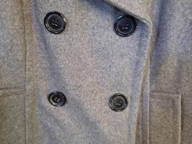 St. John’s Bay St John's Bay Gray Double Breasted‎ Pea Wool Blend Coat Size Large