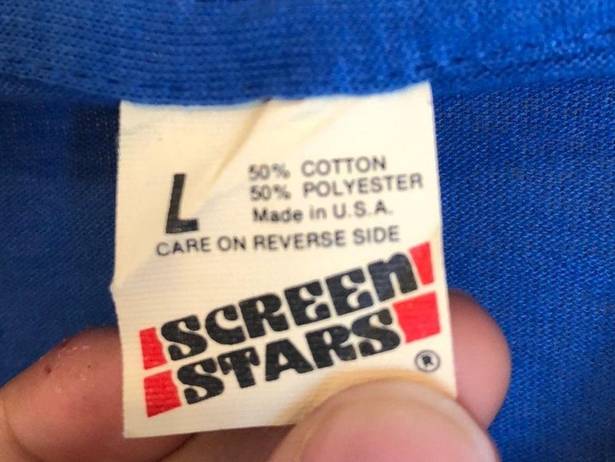 Krass&co Lost & Found Drama  VTG Screen Stars Blue Graphic T-shirt