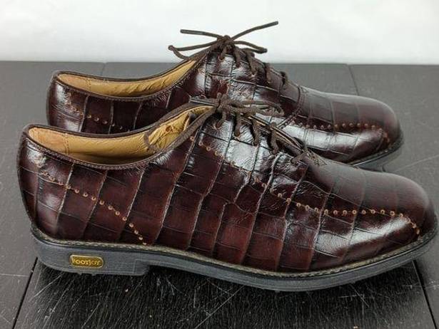 FootJoy  Europa Brown Leather Golf Spikes Shoes 99238 - Women's Size 7