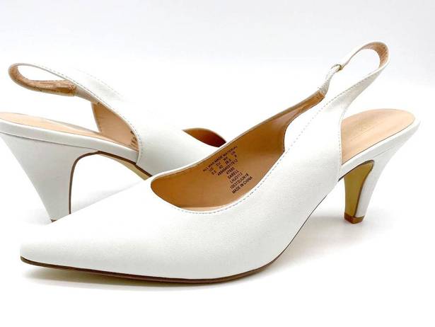 Simply Styled  NEW Womens 9.5, 10 Sarell Sling Back Dress Shoe Heel Creamy White