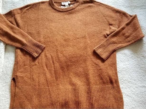 Treasure & Bond  Knit Crewneck Wool Blend Long Sleeve Rust Sweater Top Womens S