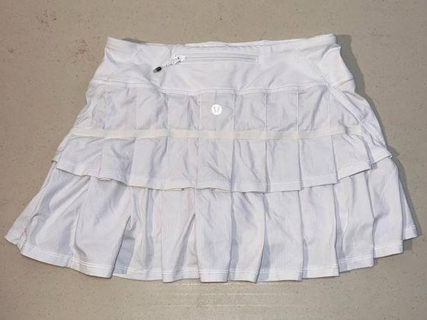 Lululemon  High Rise Pleated Tennis Skirt Size 2 White Color