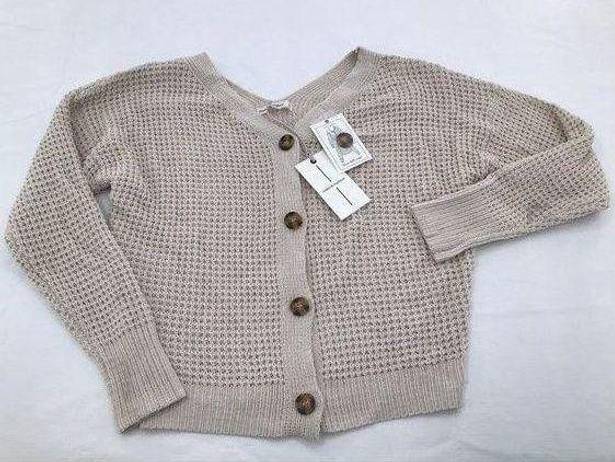 The Moon  and Madison Size Small Button Cardigan Sweater Knit Wide V-Neckline