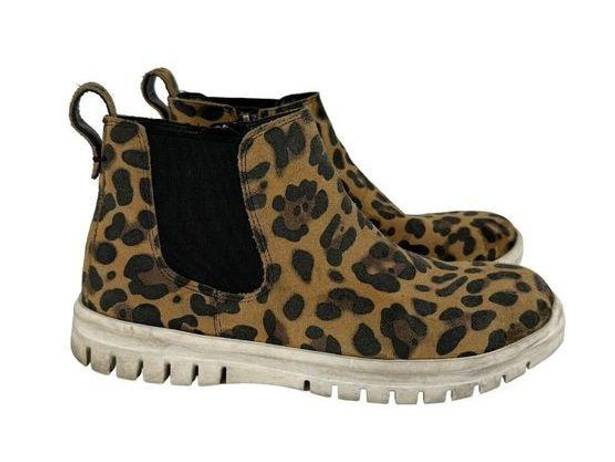 Blondo  Ankle Boot Womens Leopard Print Leather Flora Chelsea Waterproof‎ Size 8