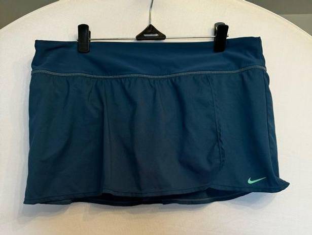 Nike  Swim Skirt teal - size 14 - key pocket on back waist