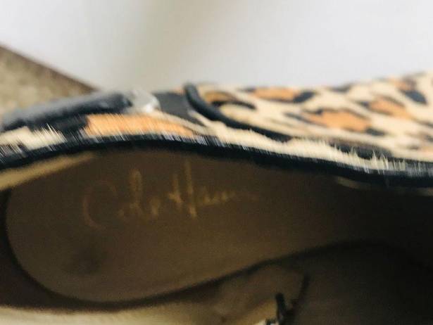 Cole Haan Cole‎ Haan Jasmine leopard print leather booties size 8.5