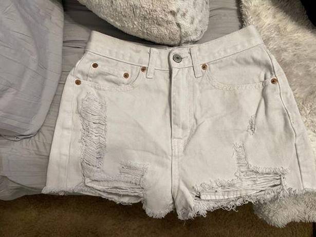 Caffeine Lulu’s White Jean Shorts