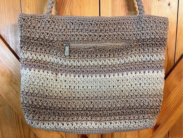 The Sak  Terra Stripe Riviera Crochet Tote Shoulder Bag (3424)