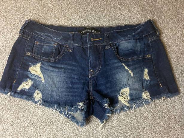 EXPRESS Ripped Jean Shorts