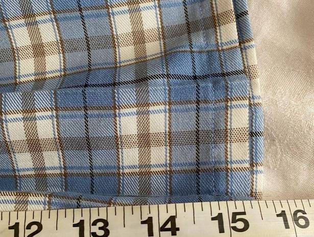 Urban Outfitters U.O.  Plaid Mini Pleated Skirt Blue & White Sz S