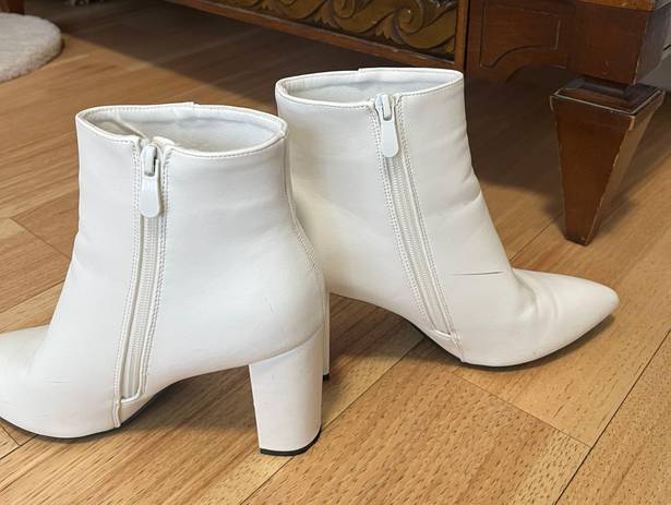 White Booties Size 7.5