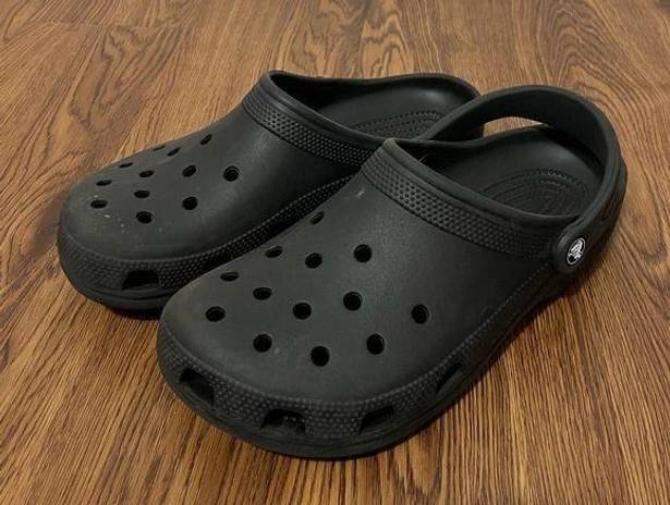Crocs  Black Classic Rubber Slip On Clogs Size 10 Women’s 8 Men’s $50