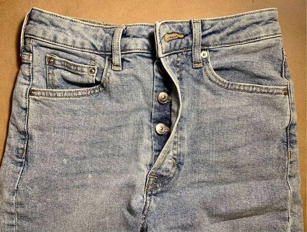 Divided H&M  Button fly dad jeans raw hems - Size 4 