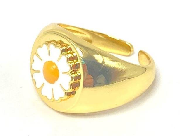Daisy New Women’s Gold  flower cuff ring