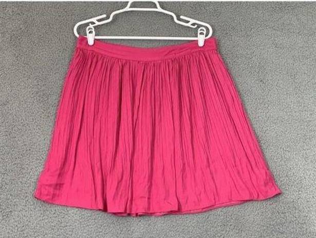 Rachel Zoe  Women's Pink Pleated Midi Skirt Elastic Waist Lined Size Large