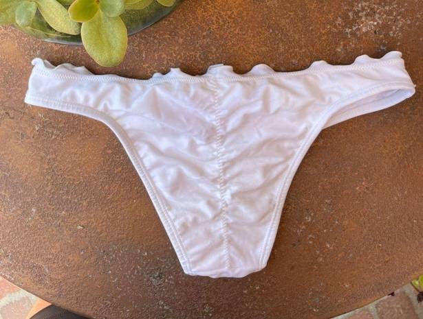 PilyQ White skimpy bikini bottoms